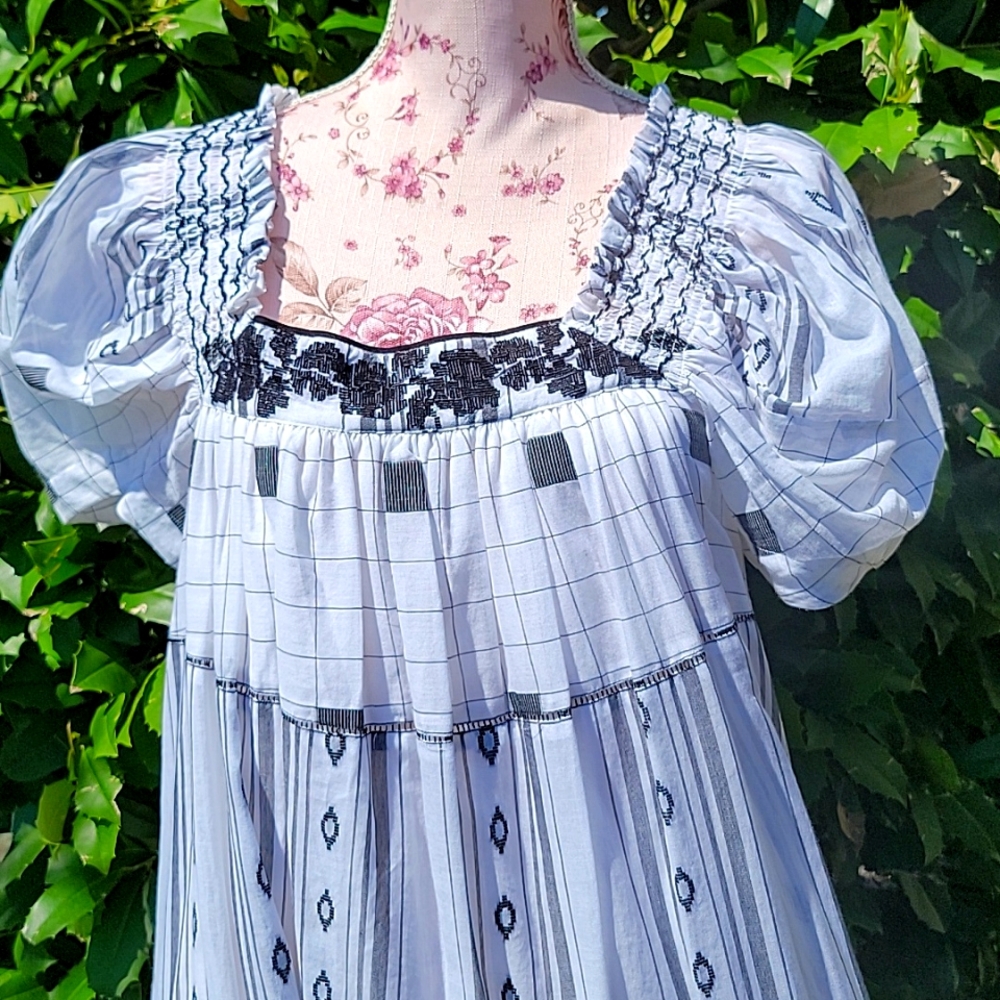 Free People  | Jamie Dress in Black & White - Picture 4 of 14